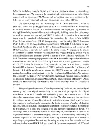 BRICS 16th Summit: Kazan Leaders Declaration_FINAL | PDF