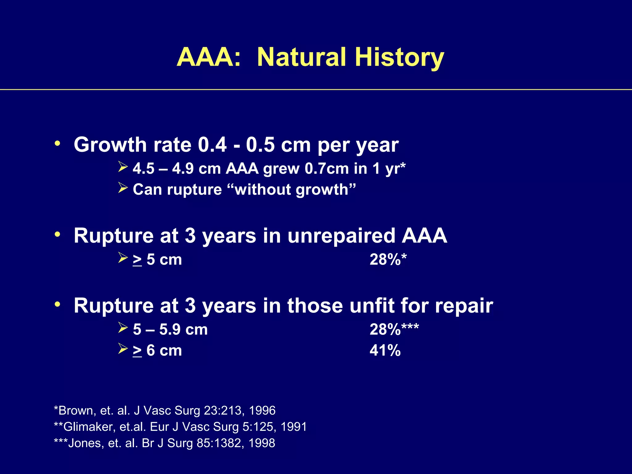 Abdominal Aortic and Thoracic Aneurysms | PPT