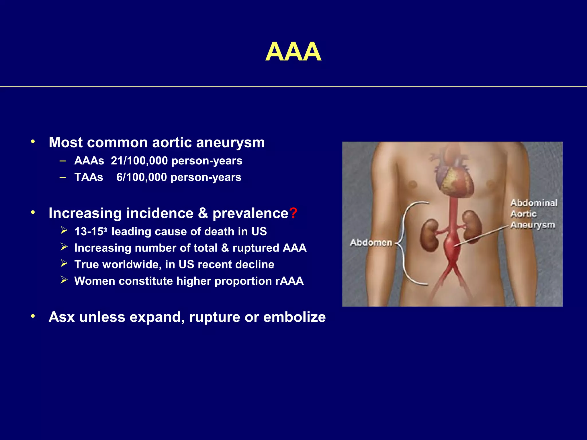 Abdominal Aortic and Thoracic Aneurysms | PPT