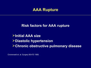 Abdominal Aortic and Thoracic Aneurysms | PPT