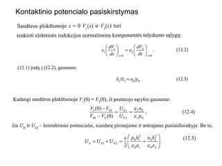 Kontaktinio potencialo pasiskirstymas 