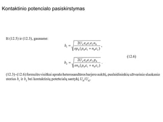 Kontaktinio potencialo pasiskirstymas 
