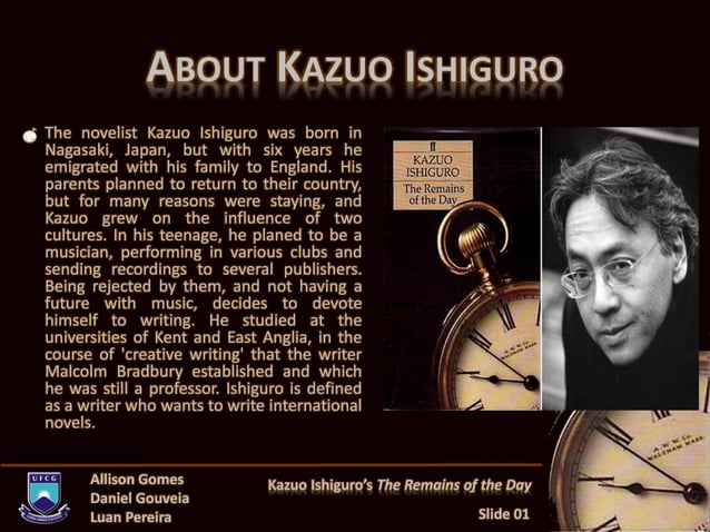 Kazuo Ishiguro's "The remains of the day" | PPT