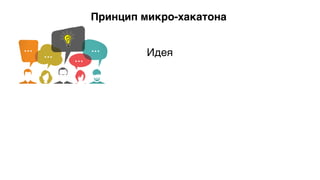Принцип микро-хакатона
Идея
 