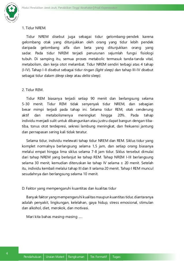 Asuhan Keperawatan Kebutuhan Istirahat TIdur