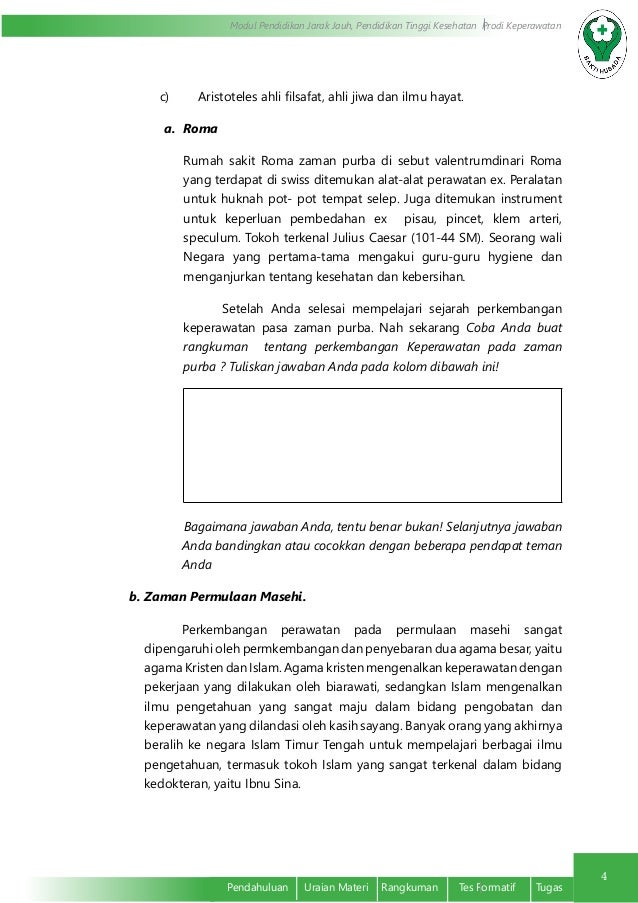 Sejarah Perkembangan Keperawatan Sejarah Perkembangan Keperawatan