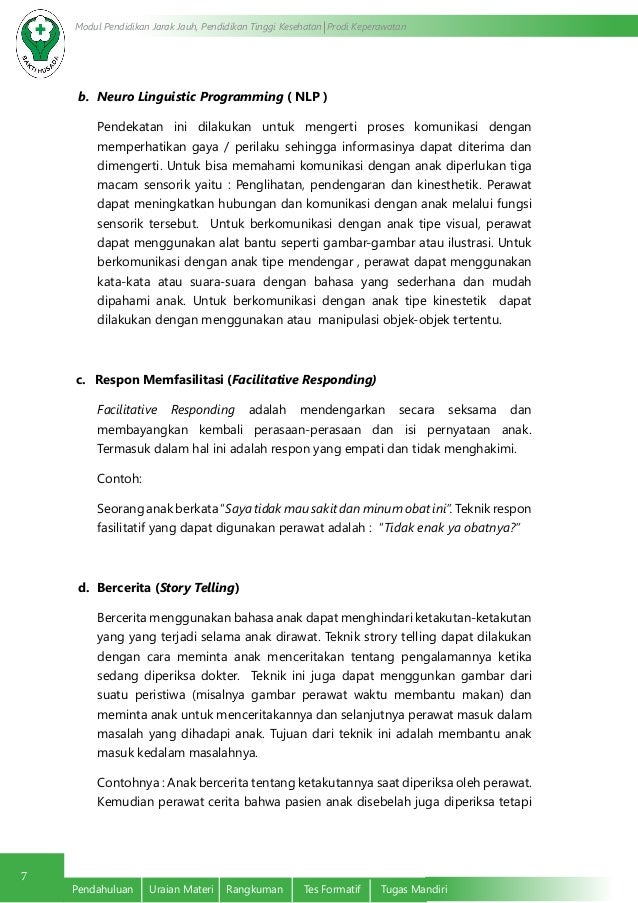 Penerapan Komunikasi Terapeutik pada Bayi dan Anak