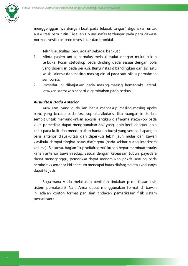 Pemeriksaan Fisik Sistem Pernafasan