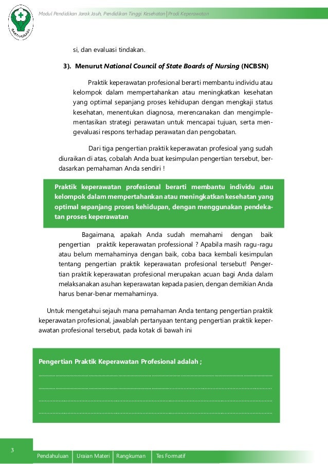 Pertanyaan Tentang Keperawatan Profesional Cara Golden