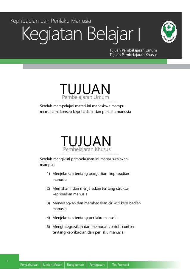 Kepribadian Dan Perilaku Manusia