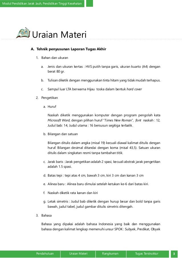 Penyusunan Laporan Tugas Akhir