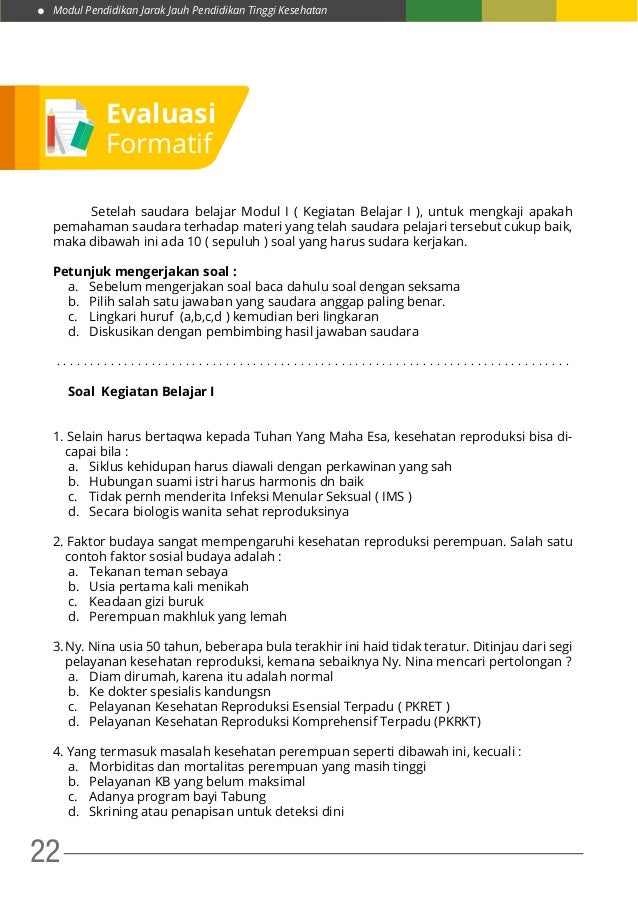 Soal Dan Jawaban Kesehatan Reproduksi IlmuSosial.id
