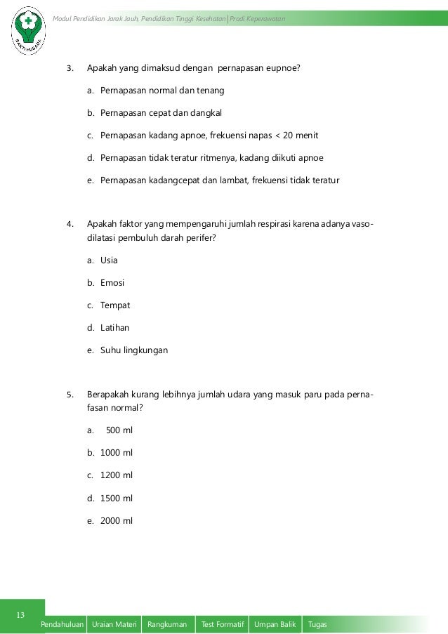 Konsep Dasar Sistem Pernapasan