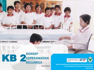 Badan Pengembangan dan Pemberdayaan Sumber Daya Manusia
Pusat Pendidikan dan Pelatihan Tenaga Kesehatan
Jakarta 2013
KB 2
KONSEP
KEPERAWATAN
KELUARGA
Nur Kholifah
 