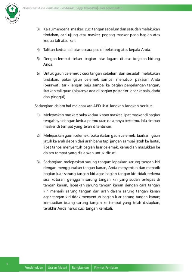 Memakai d   an Melepaskan APD