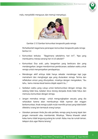 Penerapan Komunikasi Terapeutik pada Remaja | PDF