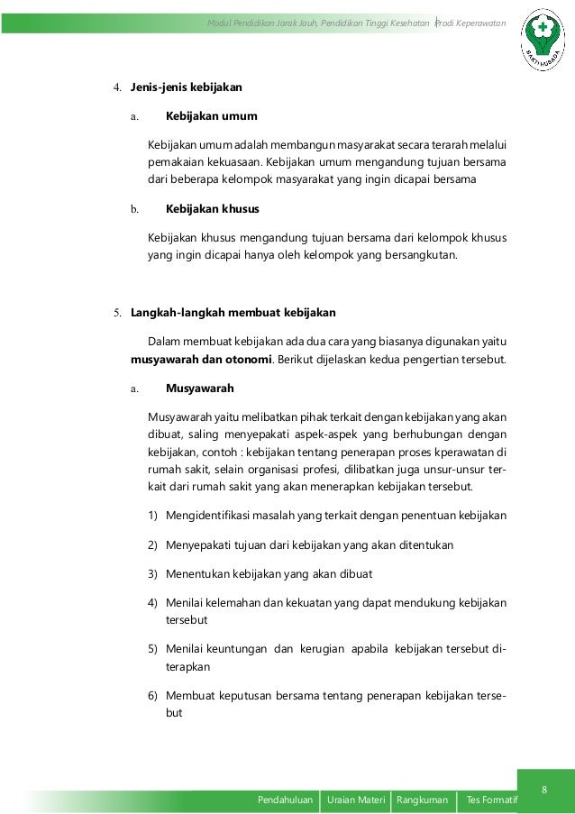 Politik dan Kebijakan dalam Kesehatan dan Keperawatan