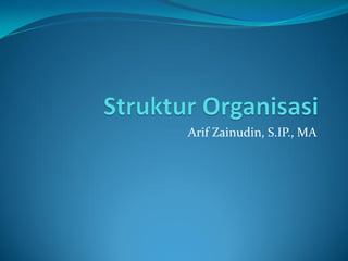 Arif Zainudin, S.IP., MA
 