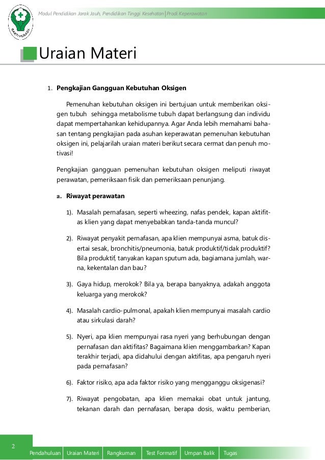 Asuhan Keperawatan pada Klien dengan Gangguan Kebutuhan 