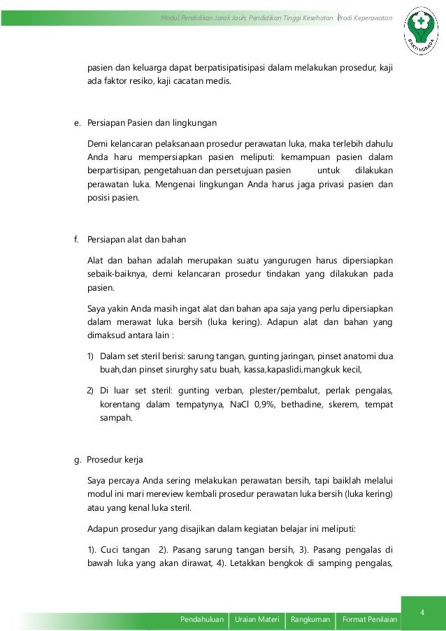 Perawatan Luka Bersih (Luka Kering)