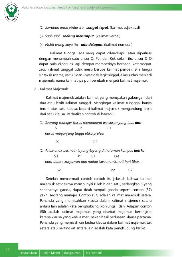 Tata Kalimat Bahasa Indonesia yang Efektif
