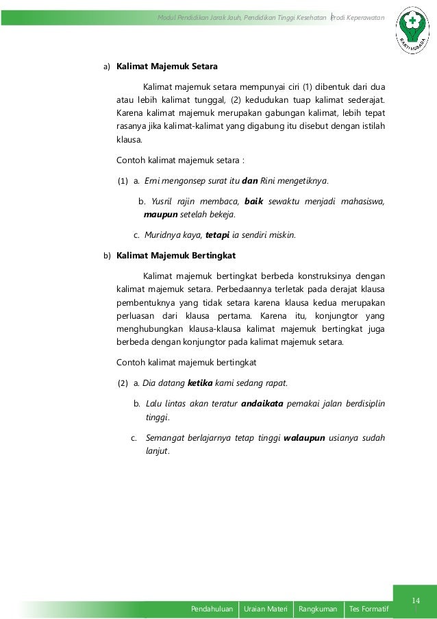 Tata Kalimat Bahasa Indonesia yang Efektif