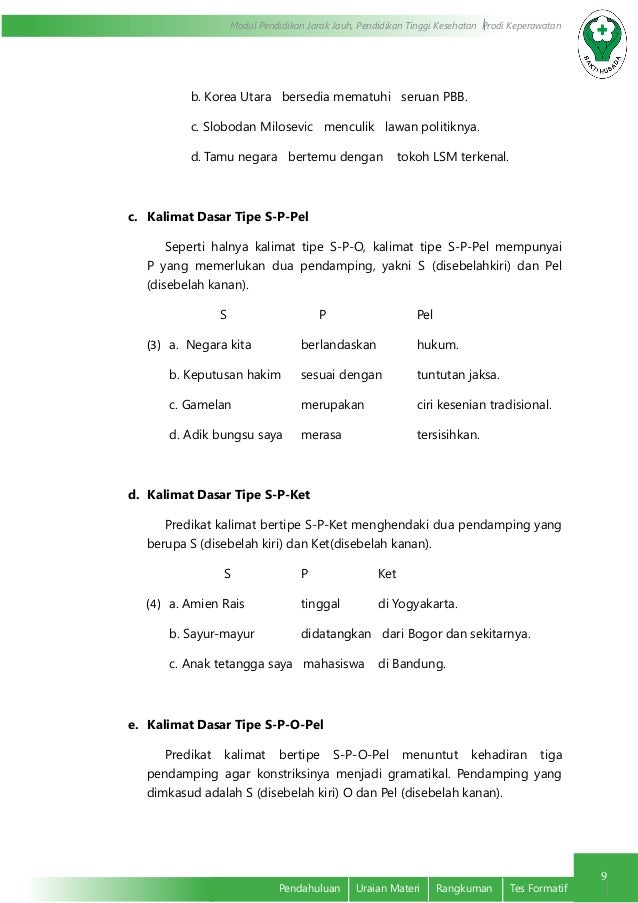 Tata Kalimat Bahasa Indonesia yang Efektif Tata Kalimat Bahasa Indonesia yang Efektif