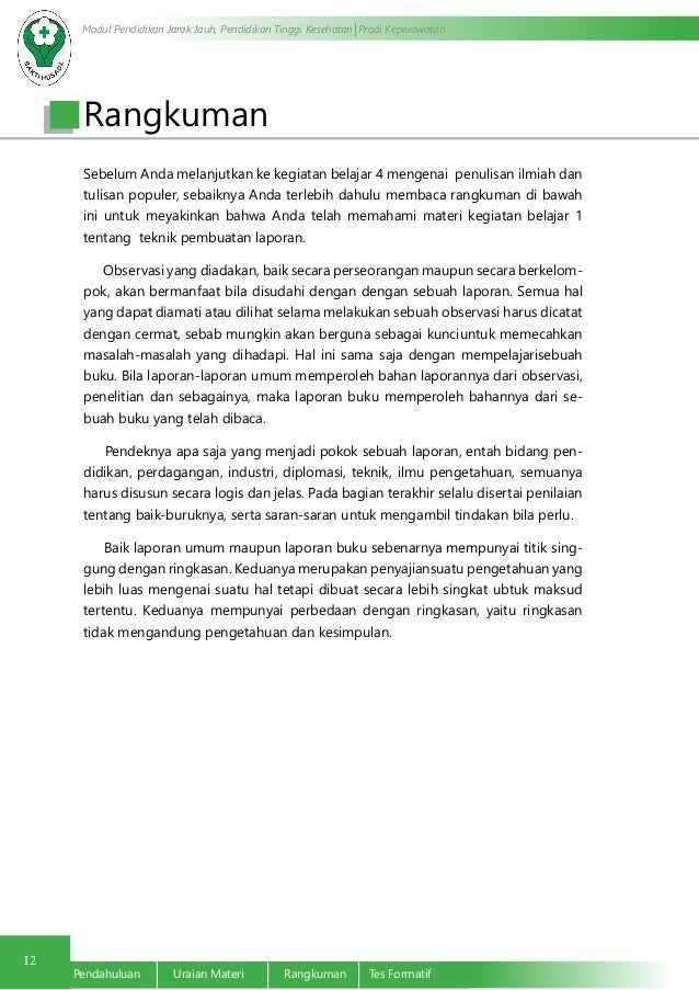 Teknik Pembuatan Laporan