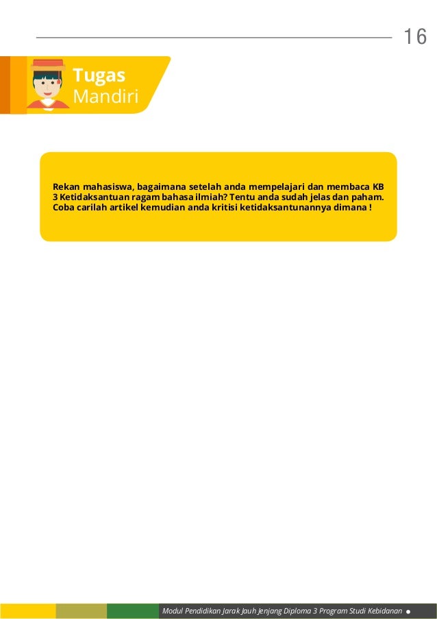 KB 3 Ketidaksantunan Ragam Bahasa Ilmiah