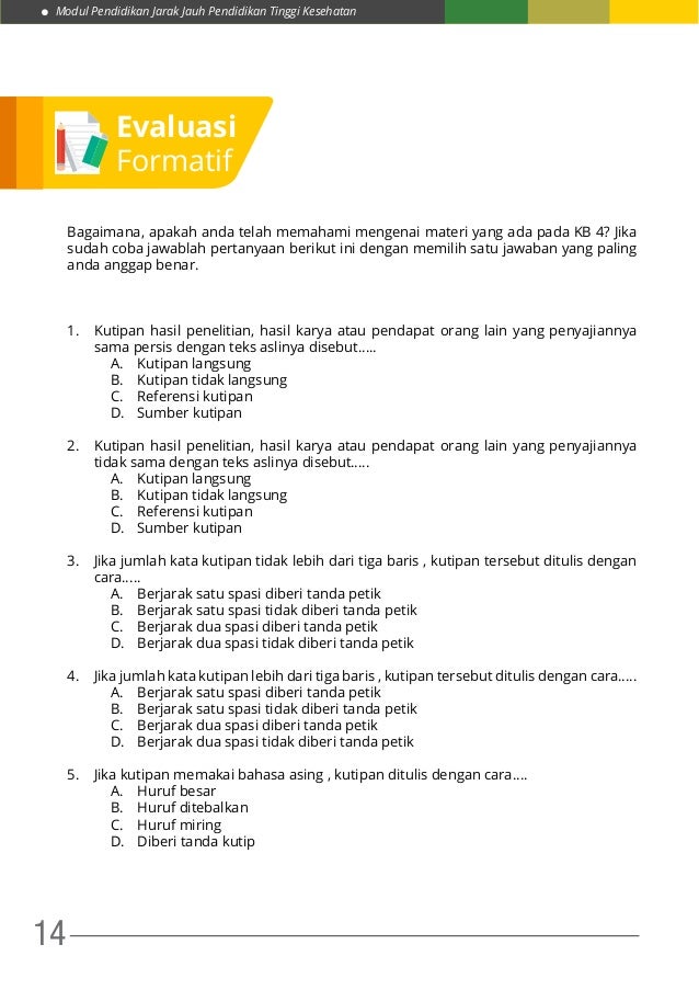 Kb 4 Penulisan Kutipan Dan Referensi Pada Teks Utama