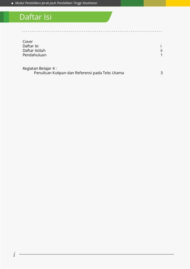 KB 4 Penulisan Kutipan dan Referensi pada Teks Utama