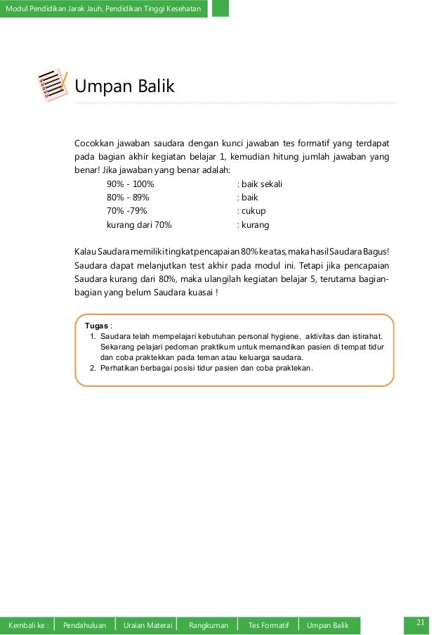 Kebutuhan Personal Hygiene, Aktivitas dan Istirahat