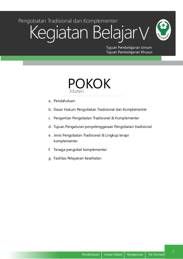  Pengobatan Tradisional dan Komplementer
