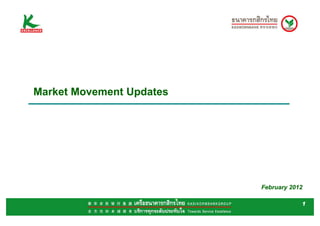 Market Movement Updates




                          February 2012

                                      1
 