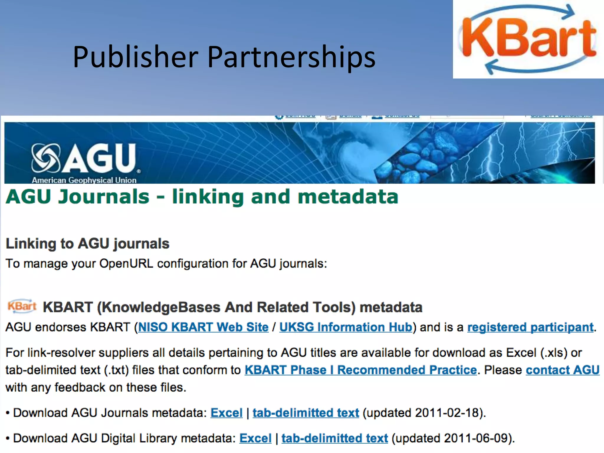 Publisher Partnerships