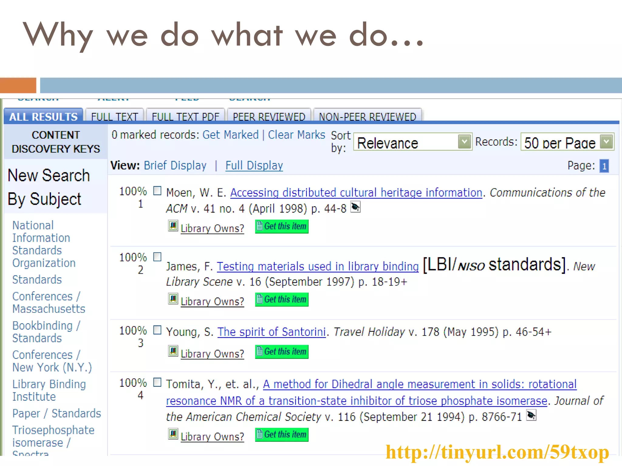 Why we do what we do… http://tinyurl.com/59txop   