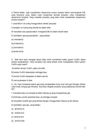 Soalan Kbat Kimia Objektif