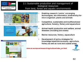 2.1  Sustainable production and management of biological resources from land, forest and aquatic environments 