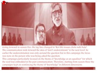Decoding taglines for Kaun Banega Crorepati (Who Wants to be a ...