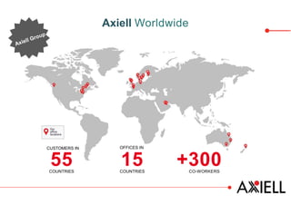 55
CUSTOMERS IN
COUNTRIES
15 +300
OFFICES IN
COUNTRIES CO-WORKERS
Axiell Worldwide
 