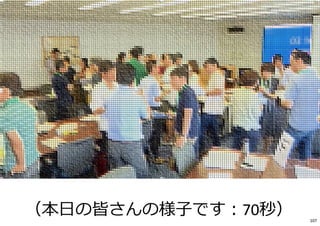 107
（本日の皆さんの様⼦です︓70秒）
 