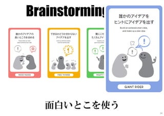 Brainstorming Card
面白いとこを使う
24
 