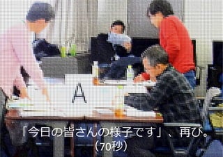 101
「今日の皆さんの様子です」、再び。
（70秒）
 