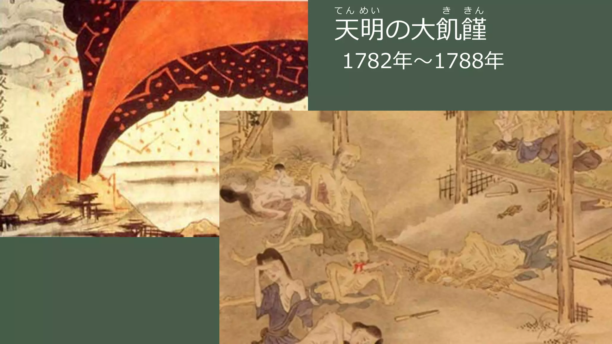 稲葉 通太 Michio Inaba
て ん め い き き ん
天明の大飢饉
1782年～1788年
 