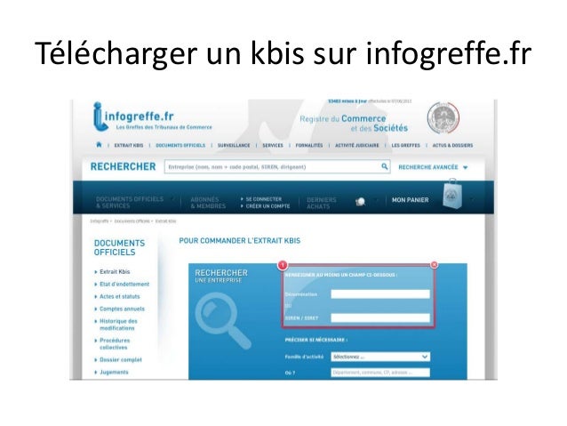 Obtenir un Kbis en ligne