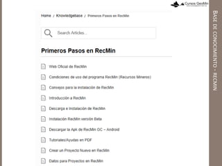 BASEDECONOCIMIENTO-RECMIN
 
