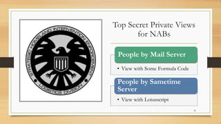 @LotusEvangelist keith@b2bwhisperer.com
DominoCamp 2021 – June 21 & 22
Top Secret Private Views
for NABs
26
• View with So...