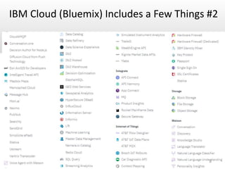 IBM Cloud (Bluemix) Includes a Few Things #2
8
 