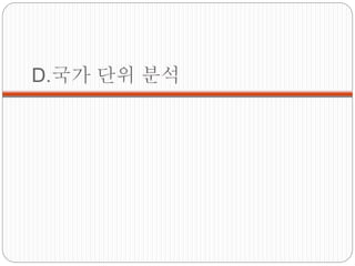D.국가 단위 분석
 