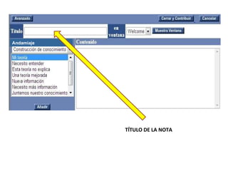 TÍTULO DE LA NOTA Andamiaje 